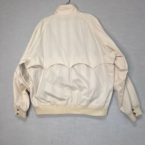 Vintage GANT Men's Size Large White Cotton Full Zip High Neck Bomber Jacket - Picture 11 of 15